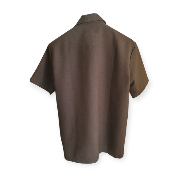 Black Button-down Bowling Style Shirt with Skull Detail - Picture 3 of 5